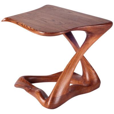 Amorph Tryst modern side table in Walnut stain on Ash wood