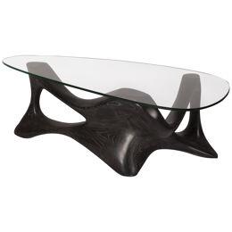 Nyx Contemporary Coffee Table in Ebony Cerused Stain