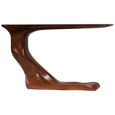 Amorph Frolic Console Table in Walnut Stain on Ash wood with base