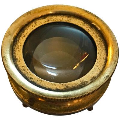 George III Period Gilt Brass Magnifying Glass