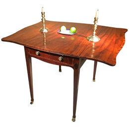 George III Inlaid Mahogany Butterfly Pembroke Table