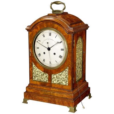 George III Mahogany Bracket Clock by Cummings of London