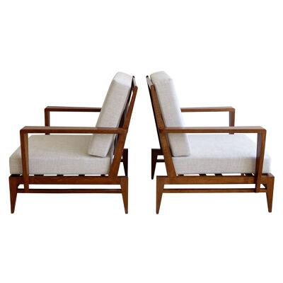 Pair of René Gabriel Lounge Chairs